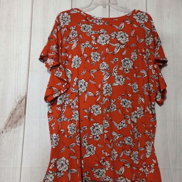 2 For 30 Como Blu Shirt Ladies 3x Floral Short‎ sleeve - Picture 2 of 7